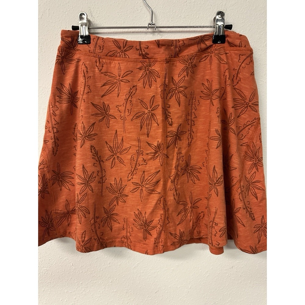 Toad&Co Floral Skort Tropical Palm Organic Cotton Women's Medium Outdoors Hiking